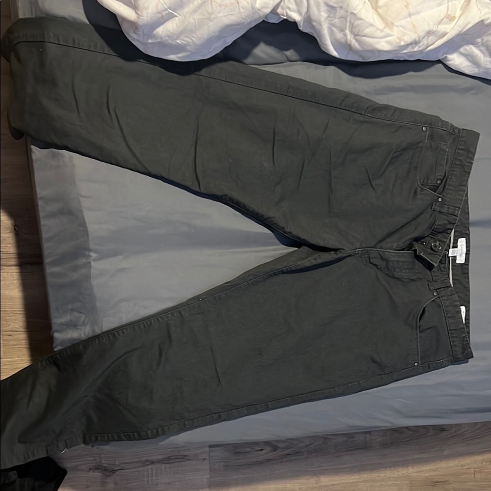 Calvin Klein Black Chinos Sleek Tapered Fit